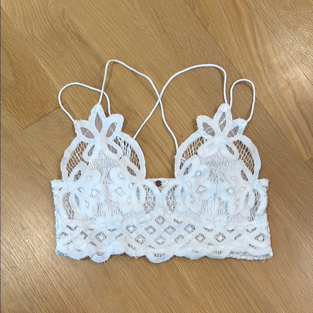 Free People Women’s Adella Bralette, white, Size S